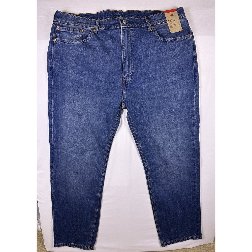 Levi's 505 Men's Jeans 40x32 NWT Regular Fit Straight Leg Stretch Denim Medium